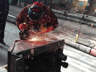 repair of water cooled components in electric arc furnaces